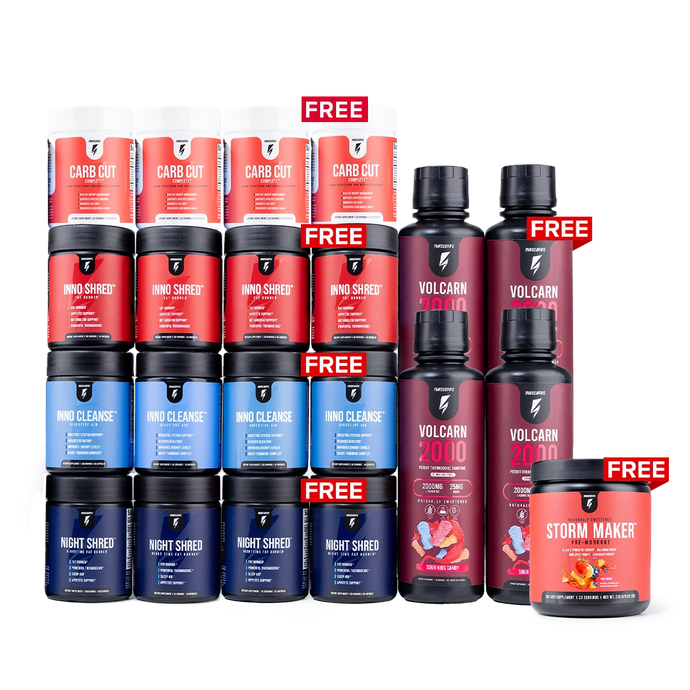 Carb Cut Shred Stack 3-Month Supply + 1 Free Stack + 1 Free Storm Maker